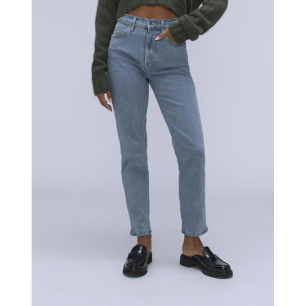 Everlane High-Rise Rigid Light Wash Straight Leg Jeans - Size - 24